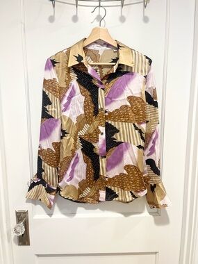 Equipment Silk Essential Printed Shirt Blouse Small